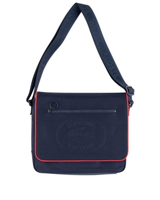 Supreme X Lacoste Small Messenger Bag in Blue | Lyst