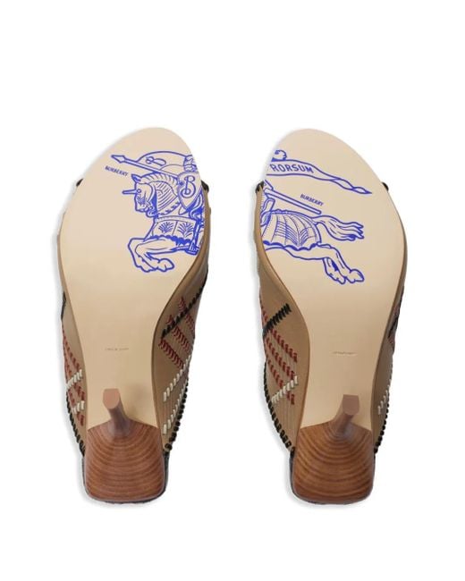 Burberry Brown Cabana Mules
