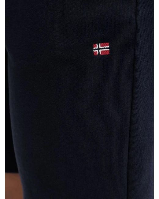 Napapijri Blue Nalis Logo-Embroidered Track Shorts for men