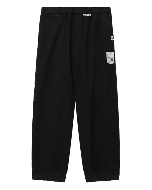 Maison Mihara Yasuhiro Black Wool Wide-Leg Trousers for men