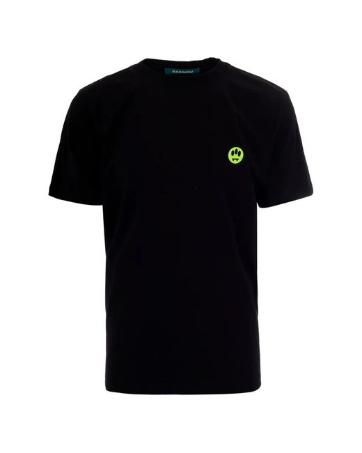 Barrow Black Logo-Print Cotton T-Shirt