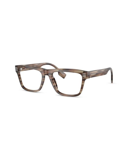 Burberry Brown Logo-Print Square-Frame Glasses for men
