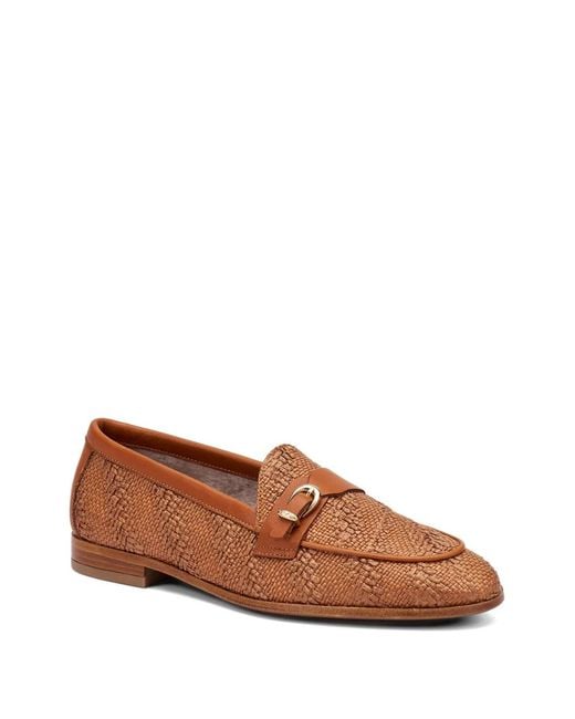 Frau White Herringbone-Effect Loafers