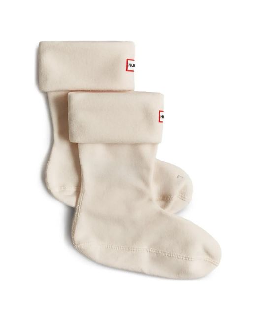 Hunter White Fold-Down-Cuff Socks