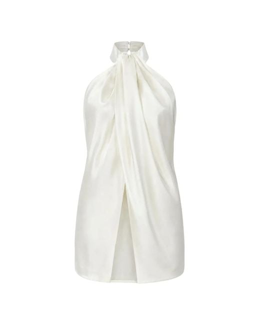 Stella McCartney White Halterneck Draped Top