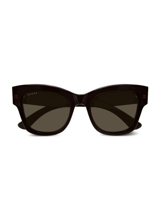 Gucci Black Butterfly-Frame Sunglasses