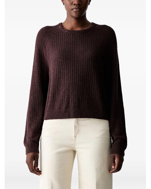 Marc O' Polo Black Waffle-Knit Raglan-Sleeve Sweater