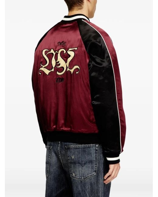DIESEL Red J-Foulkes-Cp Appliqué-Patch Jacket for men