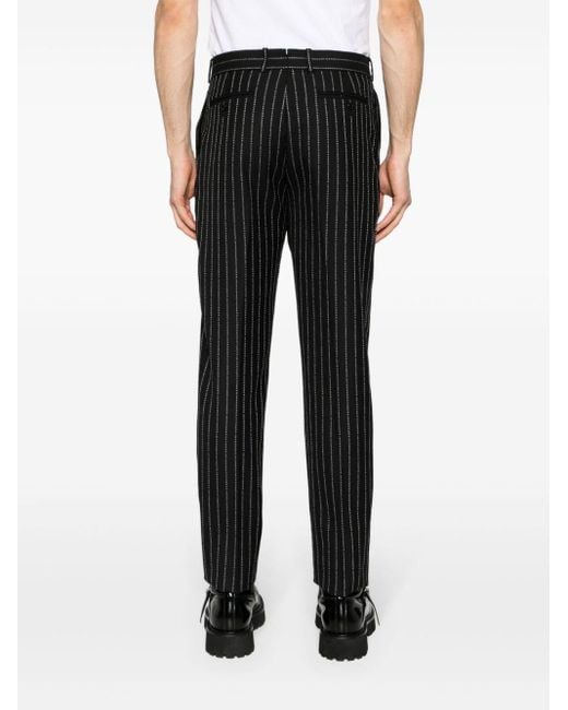 Pantalon de costume à coupe fuselée Alexander McQueen pour homme en coloris Black