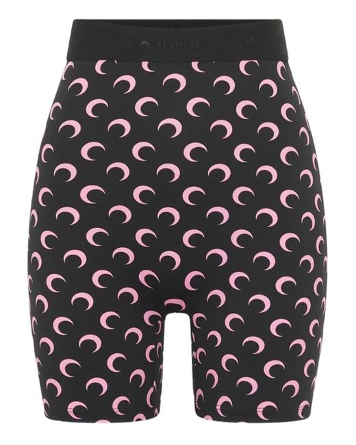 MARINE SERRE Blue Crescent Moon Shorts