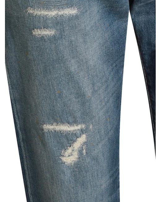Jacob Cohen Blue Distressed-Finish Jeans for men
