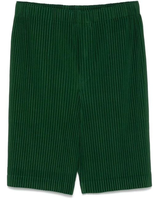 Homme Plissé Issey Miyake Green Mc August Shorts for men