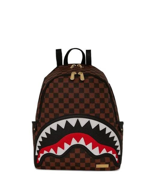 メンズ Sprayground シャークトゥース チェック バックパック Red