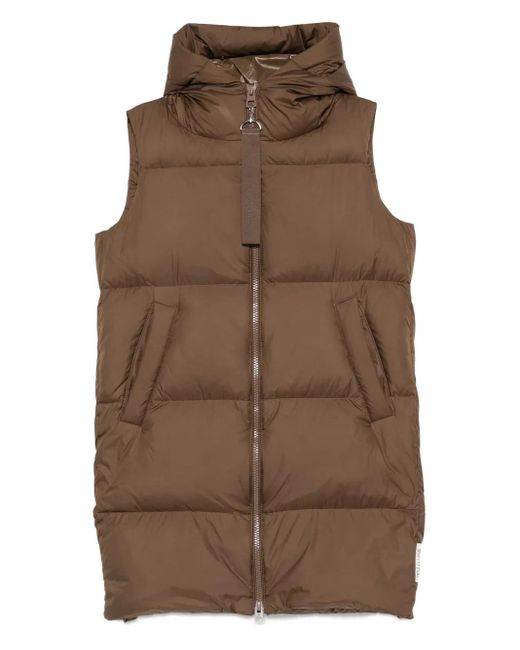 Marc O' Polo Brown Hooded Quilted Vest