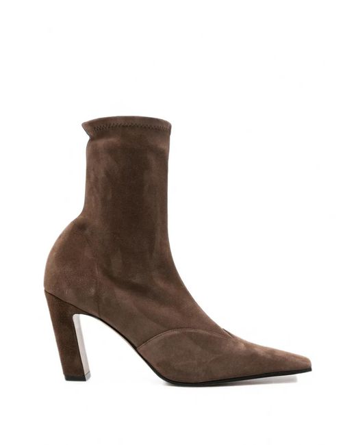 Khaite Brown Nevada Ankle Boots