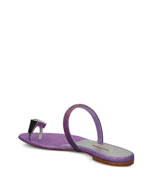 Casadei Purple Ring-Detail Slides