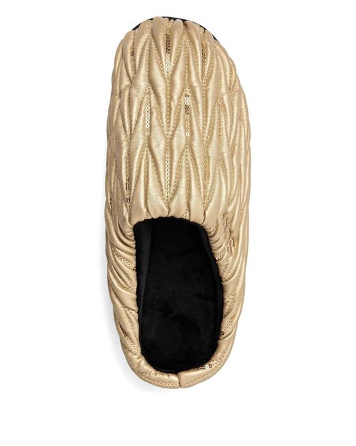 SUBU White Banquet Sequin Mules