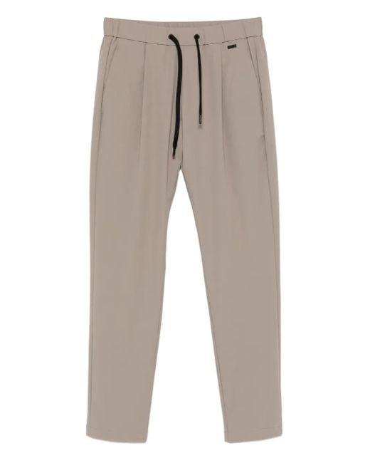 Herno Gray Pleated Drawstring Trousers