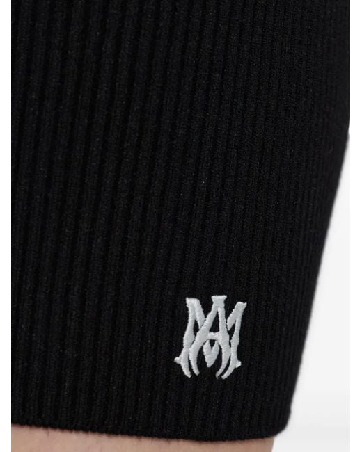 Amiri Geribbelde Mini-Rok in het Black