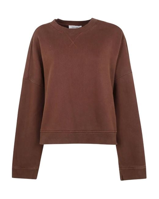 Entire studios Brown Long-Sleeve Cotton Sweatshirt