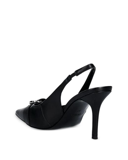 Guess Black Prissie Buckle Pointed Pumps