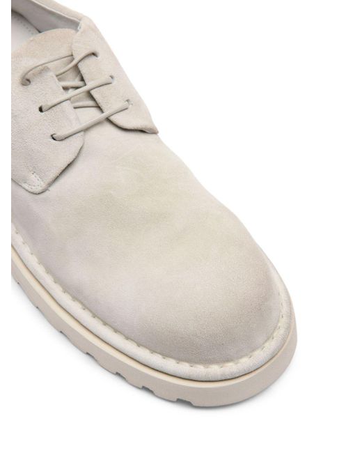 Marsèll White Panelled Suede Derby Shoes for men