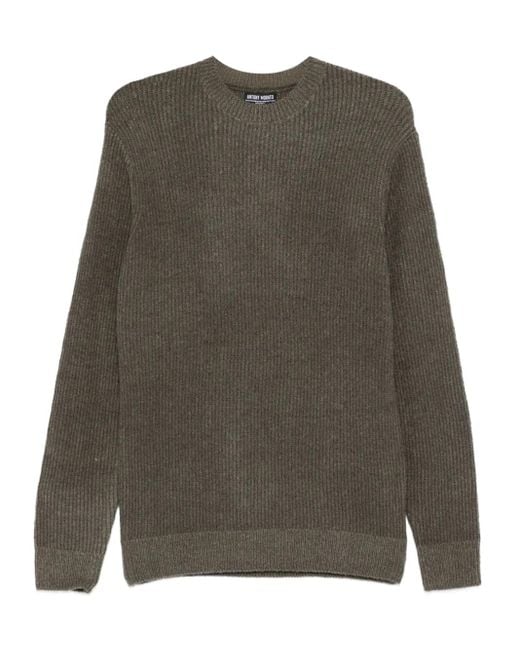 Antony Morato Gray Ribbed Sweater for men