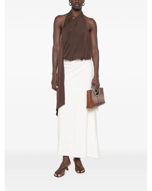 Coperni Brown Draped Top