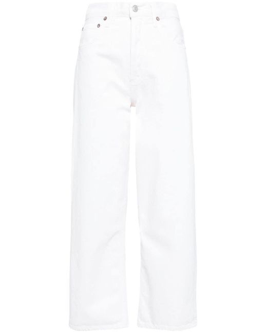 Agolde White Ren Wide-leg Jeans