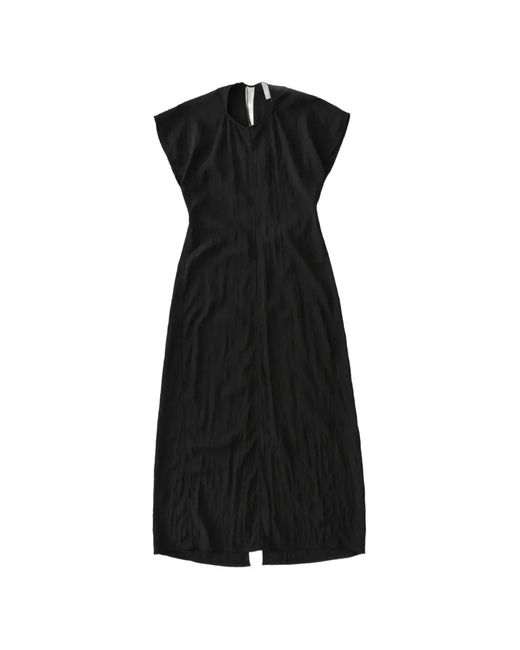 Studio Nicholson Black Surat Crew-Neck Maxi Dress