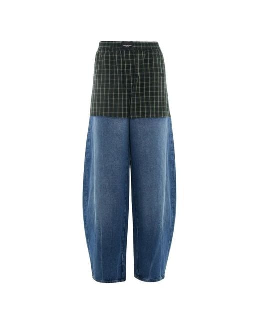 Alexander Wang Geruite Jeans in het Blue voor heren