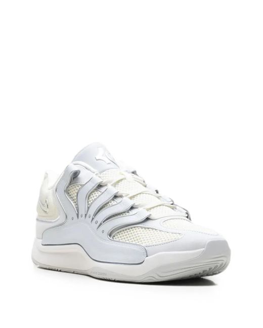 Nike White Kd 18 Panelled Lace-Up Basketball Sneakers for men