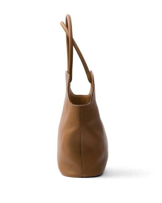 Borsa Tote Grande di Prada in Brown