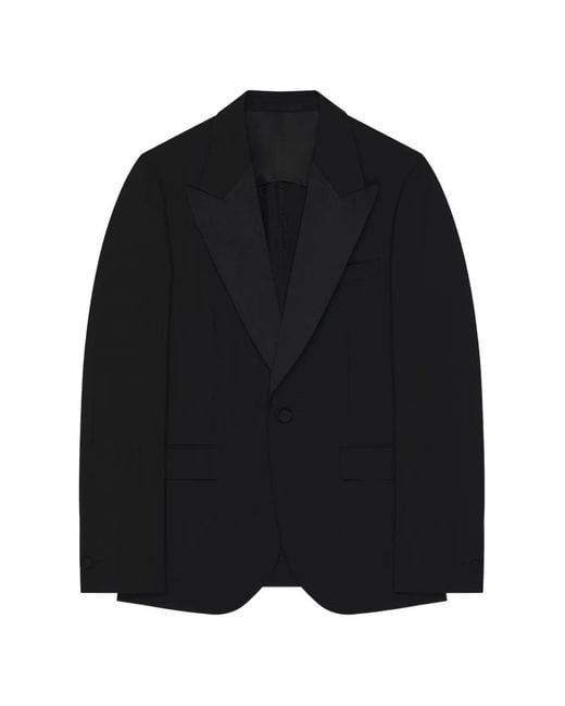 Givenchy Black Single-Breasted Deconstructed Jacket for men