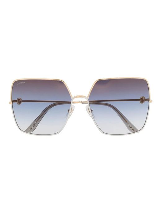 Cartier Blue Oversized-Frame Gradient Sunglasses