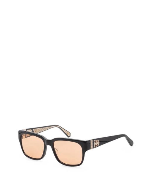 Bugatti Black Logo-Plaque Square-Frame Sunglasses for men