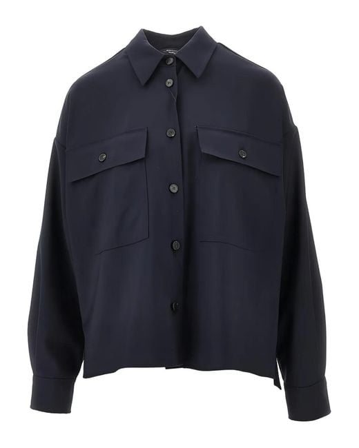 Weekend by Maxmara Blue Pocket Overshirt
