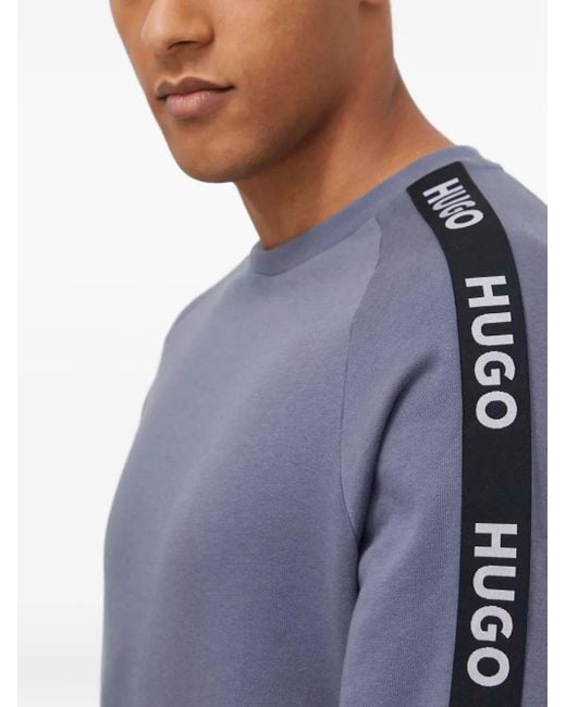 HUGO Blue Logo-Tape Sweatshirt for men