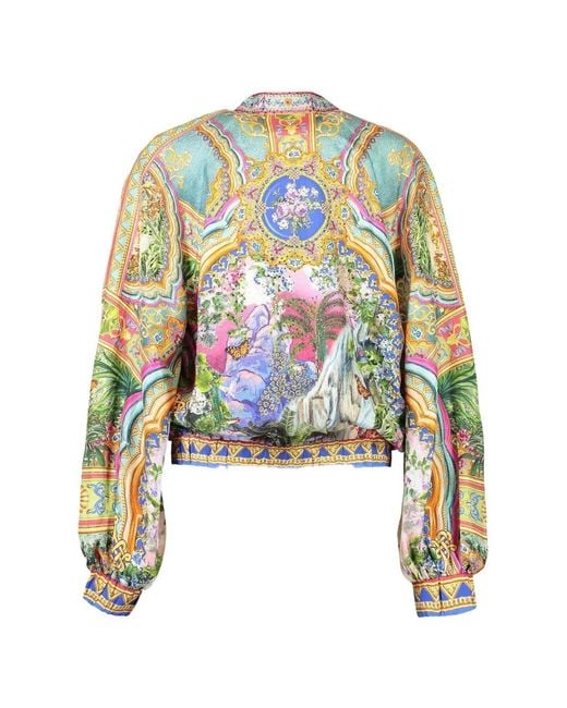 Camilla White Pattern Bomber Jacket