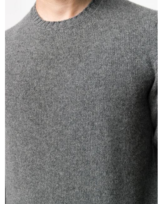 Drumohr Gray Mélange-Effect Jumper for men