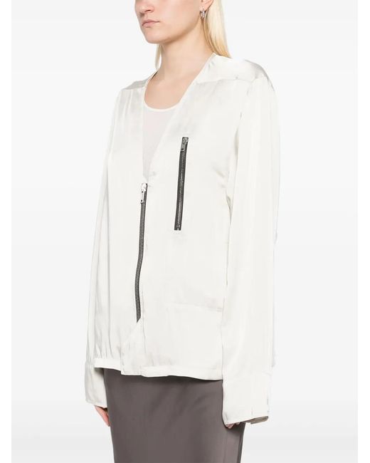 Rick Owens White Safety Jacket