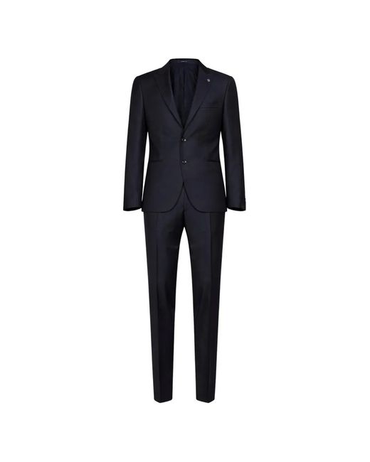 Tagliatore Blue Peak-Lapels Two-Button Suit for men