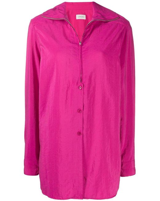 Lemaire Pink Zipped Shirt