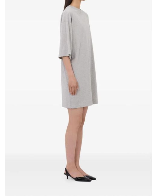 Loulou de Saison Gray Crew-Neck T-Shirt Mini Dress