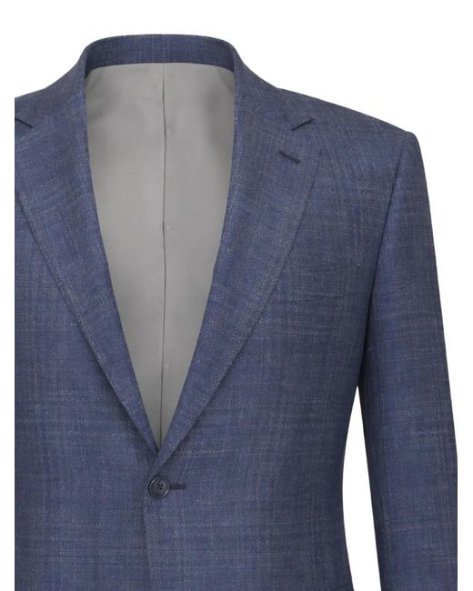 Canali Blue Single-Breasted Blazer for men