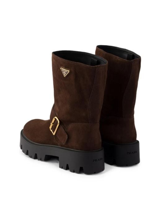 Prada Black Suede Boots
