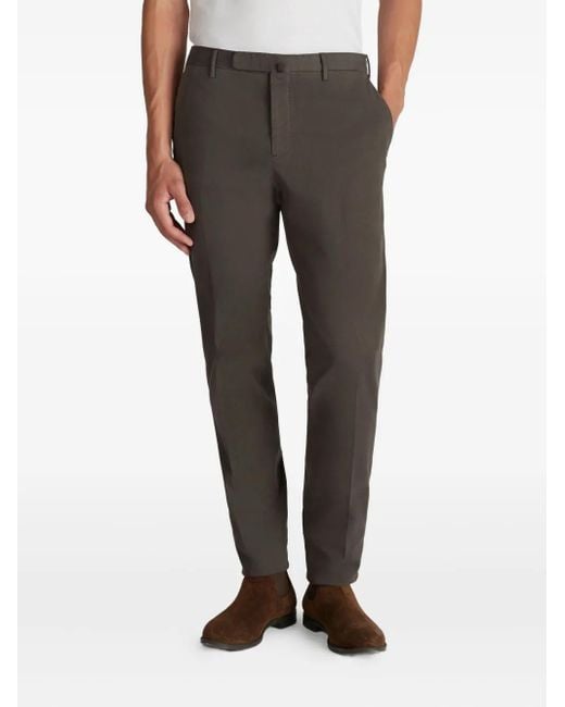 Incotex Gray Buttoned Trousers for men