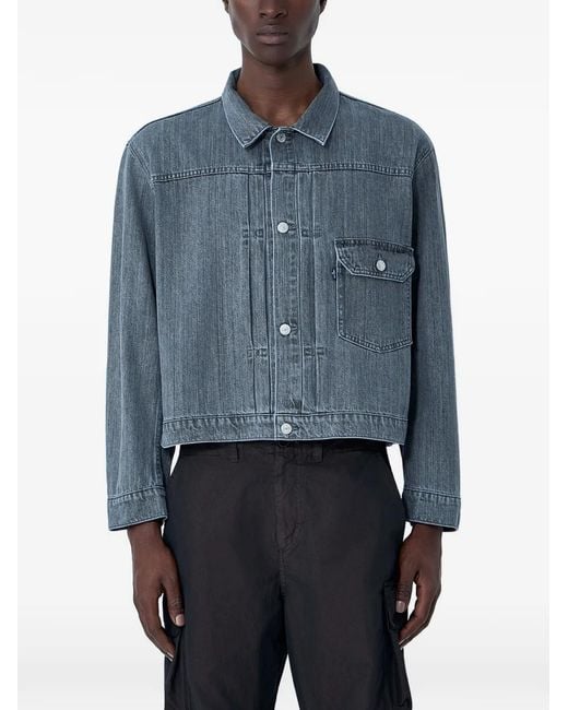 Levi's Blue Veste En Jean Tab Type À Poche Poitrine for men