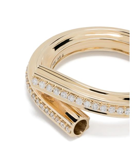 Adina Reyter Metallic 14Kt Diamond Macaroni Eternity Ring