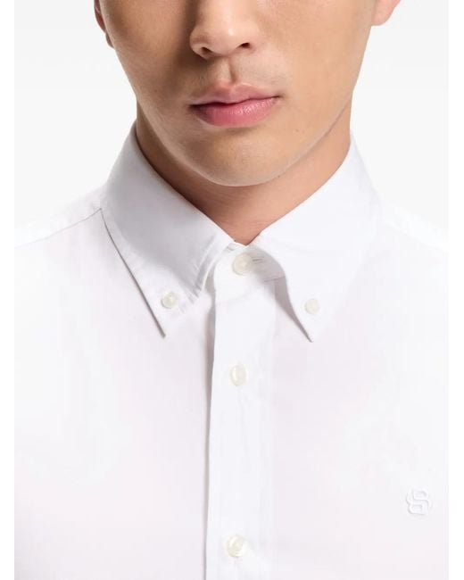 Boss White Button-Fastening Shirt for men